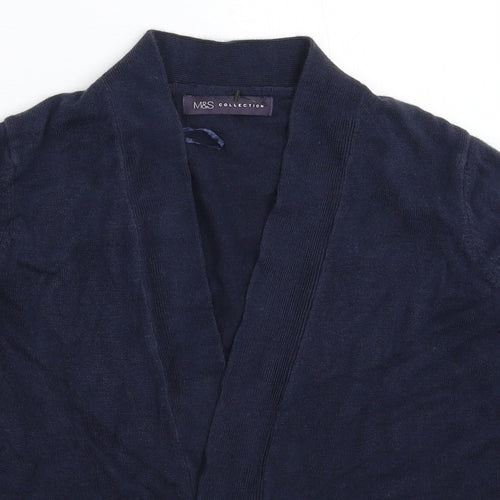 Marks and Spencer Womens Blue  Knit Cardigan Jumper Size S