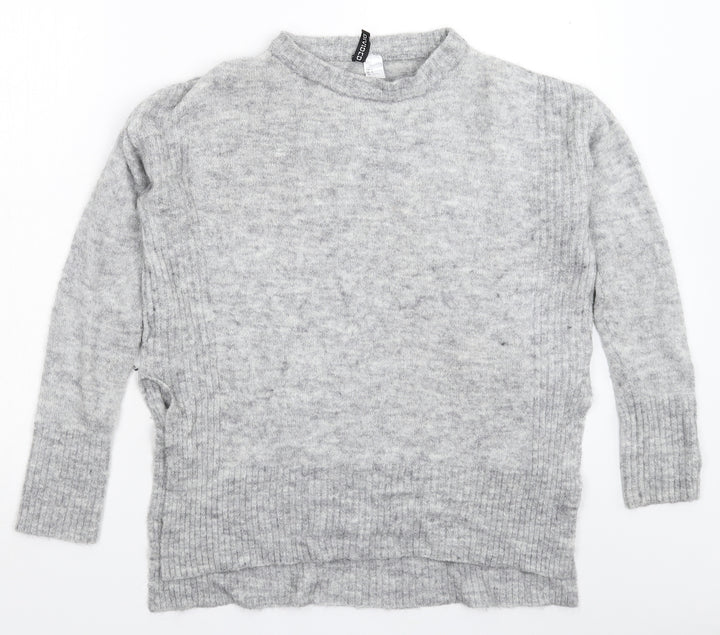 Divided Mens Grey Knit Pullover Jumper Size S - Oversized