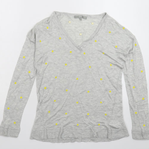 NEXT Womens Grey Polka Dot Knit Pullover Jumper Size 12