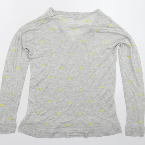 NEXT Womens Grey Polka Dot Knit Pullover Jumper Size 12