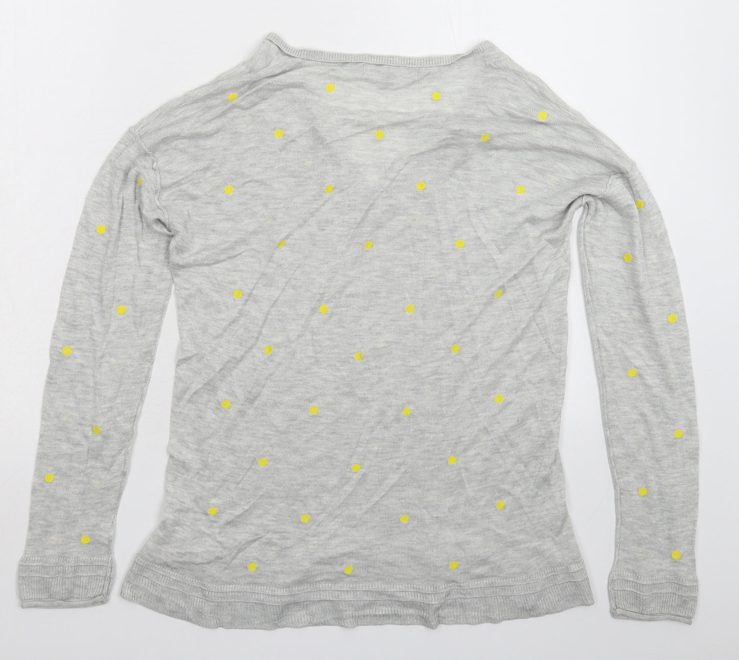 NEXT Womens Grey Polka Dot Knit Pullover Jumper Size 12