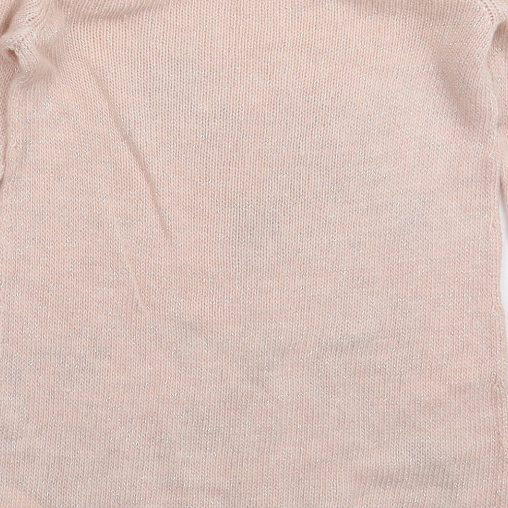 H&M Girls Pink  Knit Pullover Jumper Size 9-10 Years