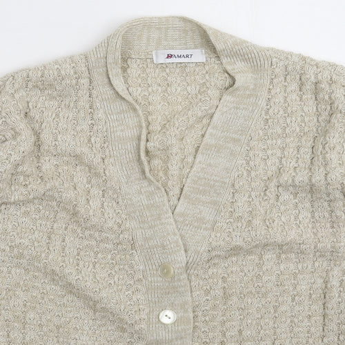 Damart Womens Grey  Knit Cardigan Jumper Size 14