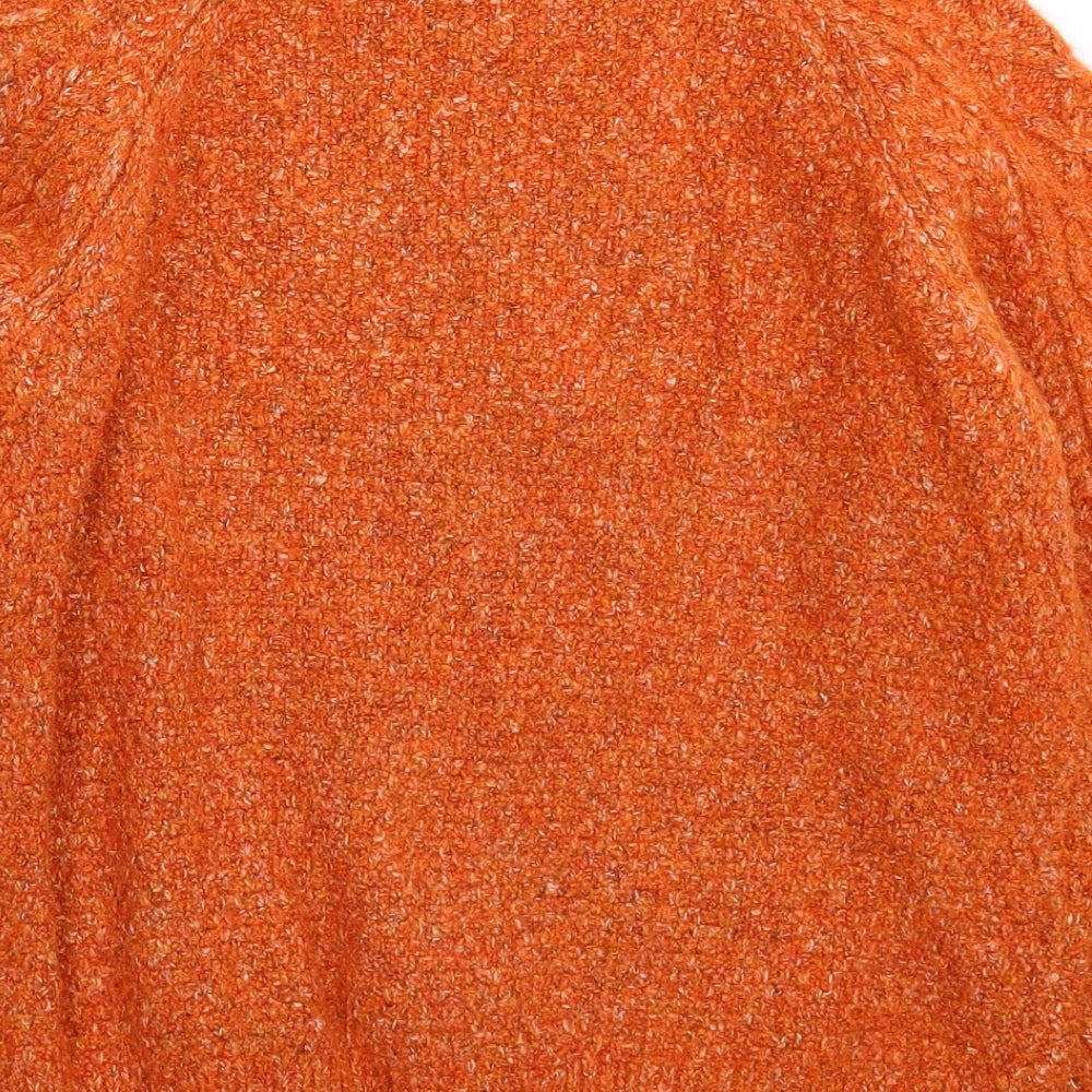 TU Womens Orange  Knit Pullover Jumper Size 14