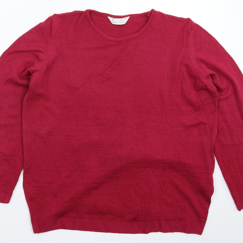 Marks and Spencer Womens Pink  Knit Pullover Jumper Size 16