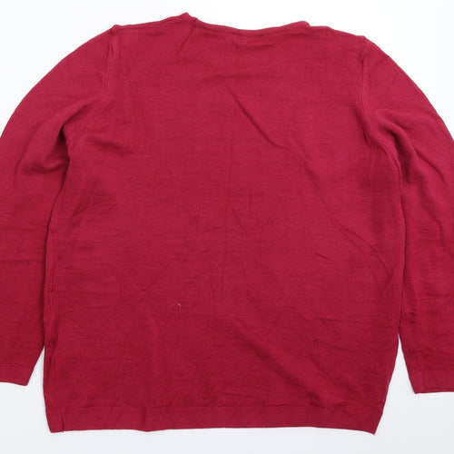 Marks and Spencer Womens Pink  Knit Pullover Jumper Size 16