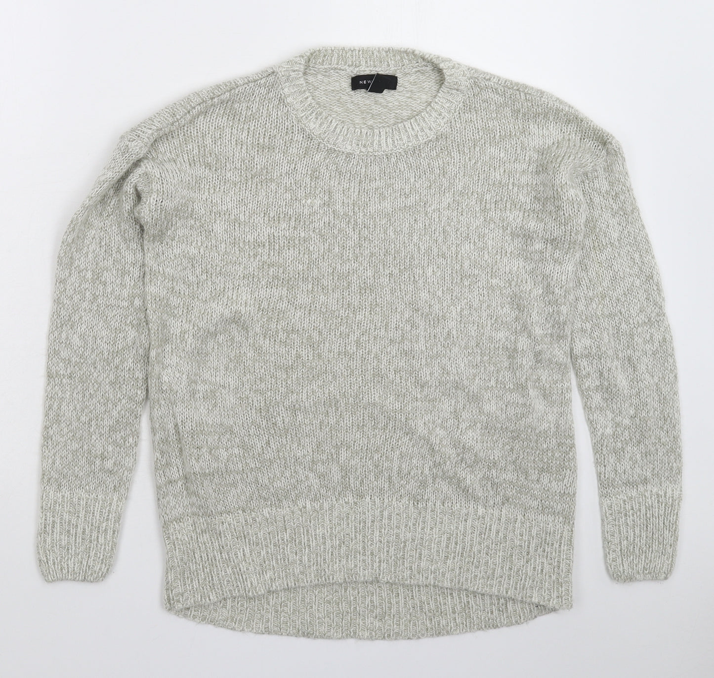 New Look Womens Grey  Knit Pullover Jumper Size S