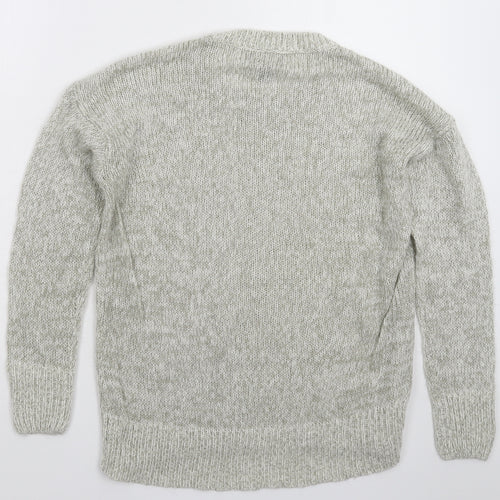 New Look Womens Grey  Knit Pullover Jumper Size S