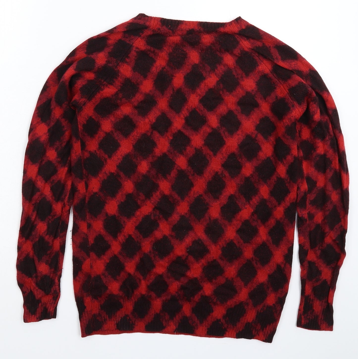 Marks and Spencer Womens Multicoloured Check Knit Pullover Jumper Size 10