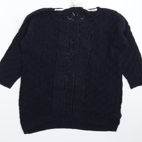 H&M Womens Blue  Knit Pullover Jumper Size M