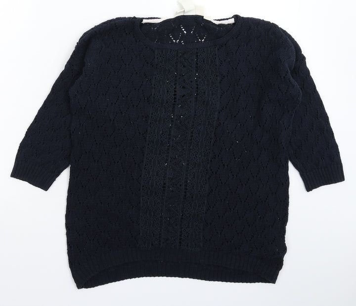 H&M Womens Blue  Knit Pullover Jumper Size M