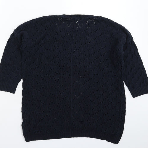 H&M Womens Blue  Knit Pullover Jumper Size M