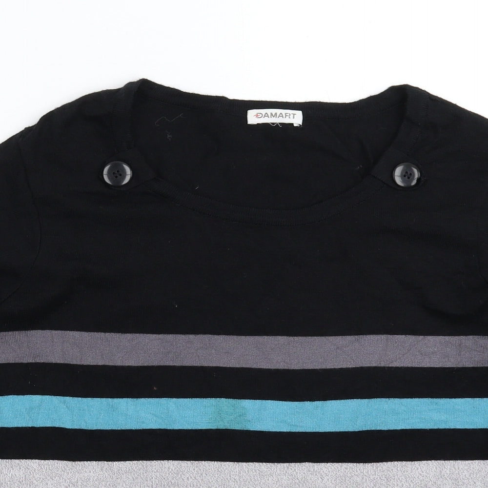 Damart Womens Multicoloured Striped Knit Pullover Jumper Size 16