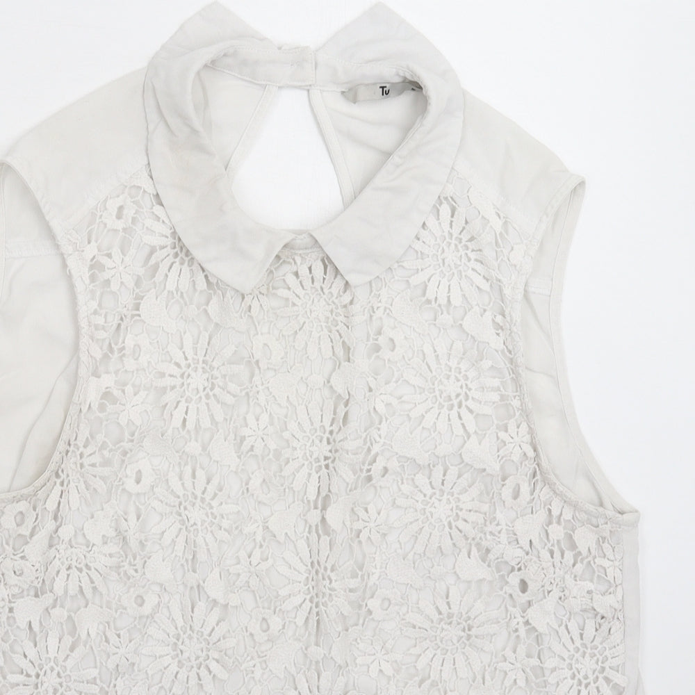 TU Womens White   Basic Blouse Size 16