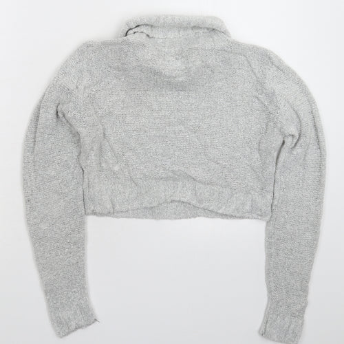 Boohoo Womens Grey  Knit Pullover Jumper Size S