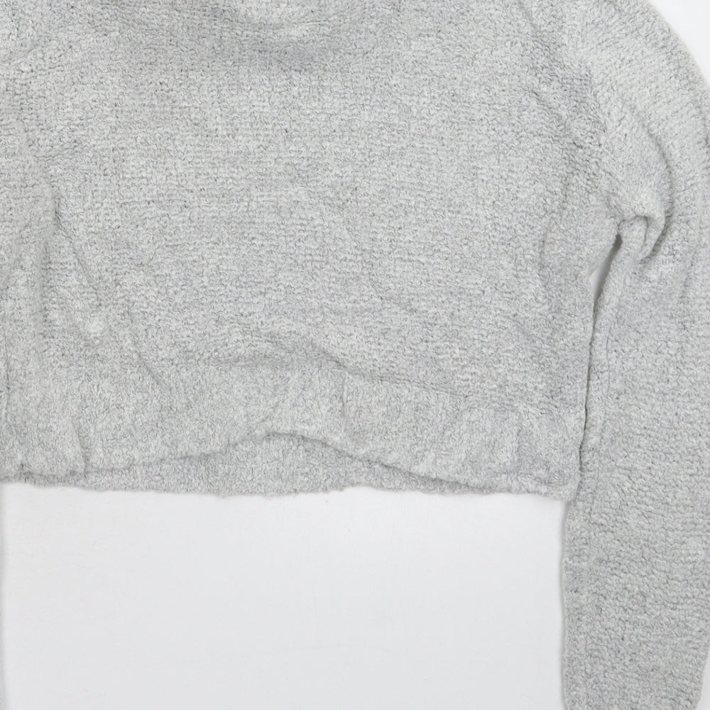Boohoo Womens Grey  Knit Pullover Jumper Size S