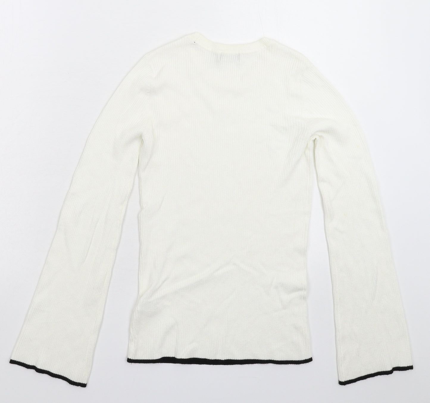 F&F Womens White  Knit Pullover Jumper Size 6