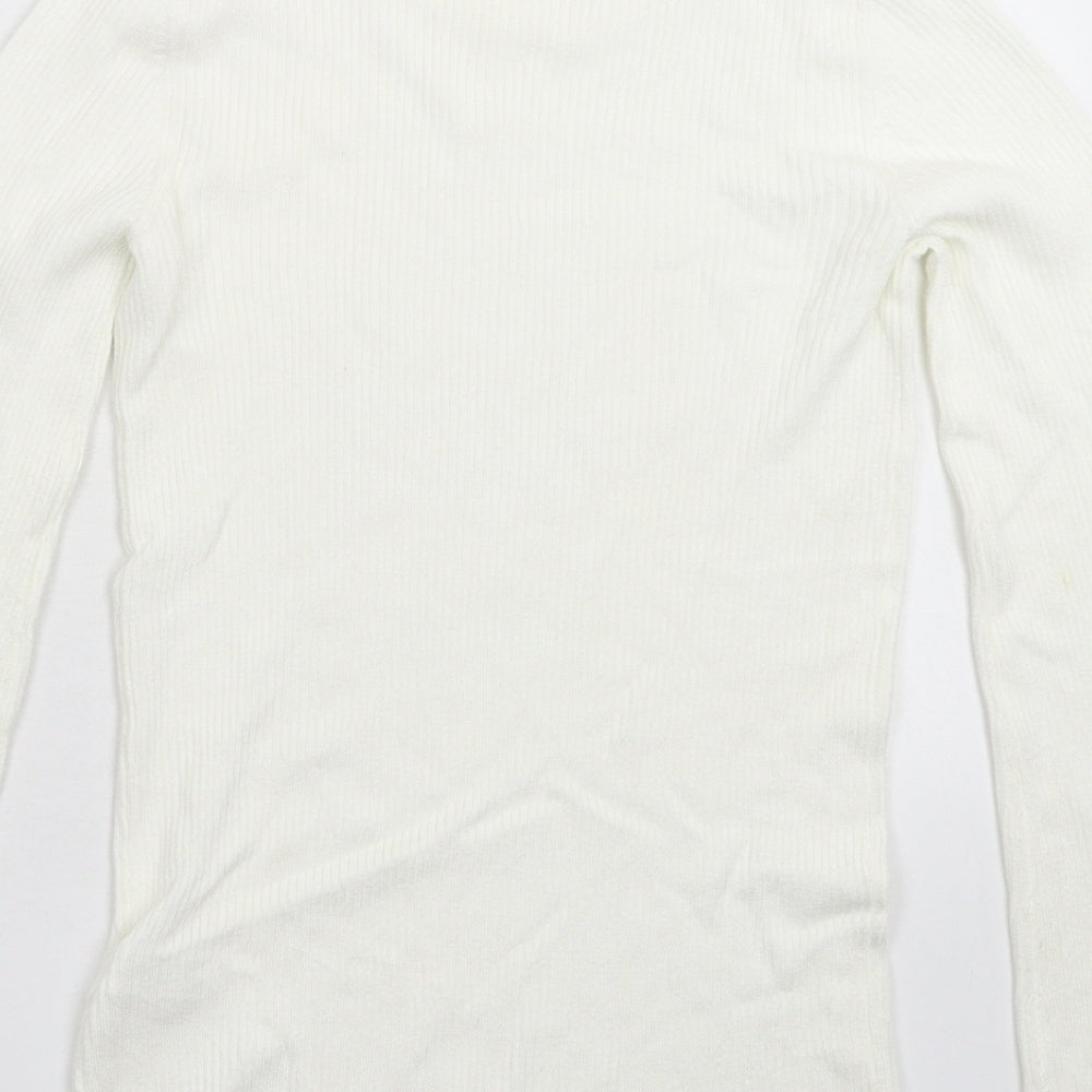 F&F Womens White  Knit Pullover Jumper Size 6