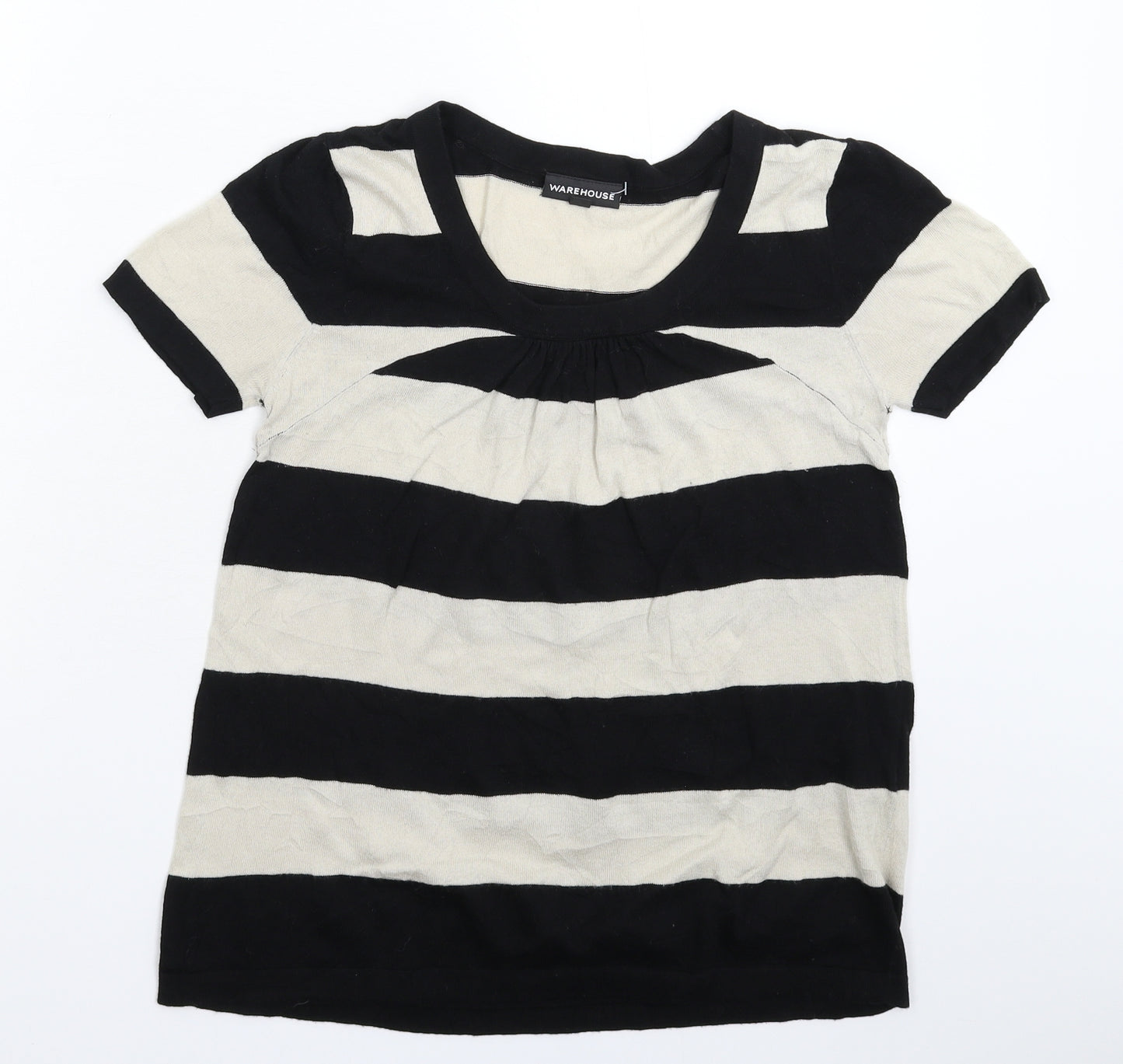 Warehouse Womens Multicoloured Striped Knit Pullover Jumper Size 10