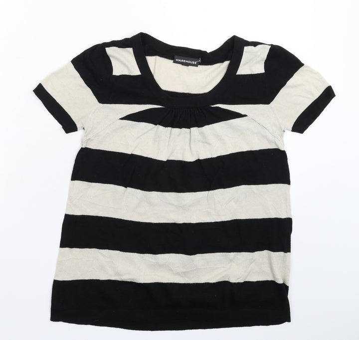 Warehouse Womens Multicoloured Striped Knit Pullover Jumper Size 10