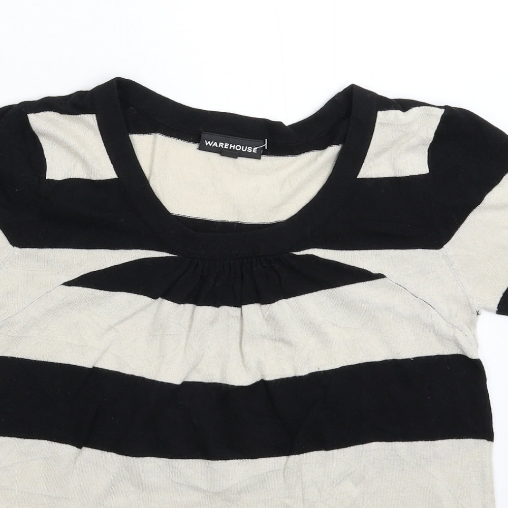 Warehouse Womens Multicoloured Striped Knit Pullover Jumper Size 10