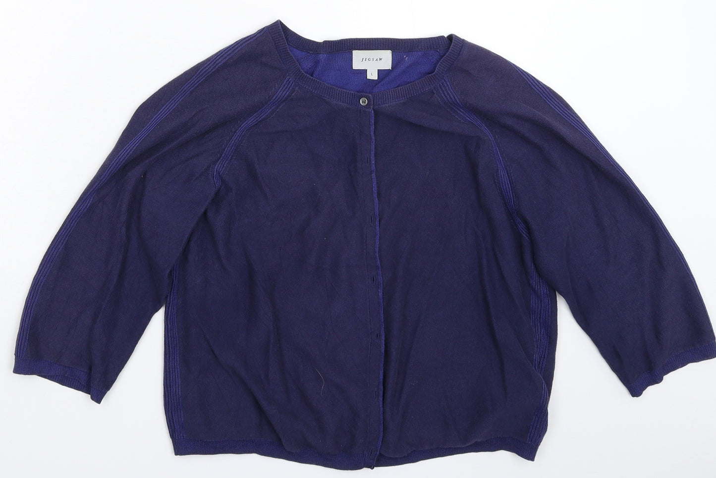 Jigsaw Womens Blue  Knit Cardigan Jumper Size L