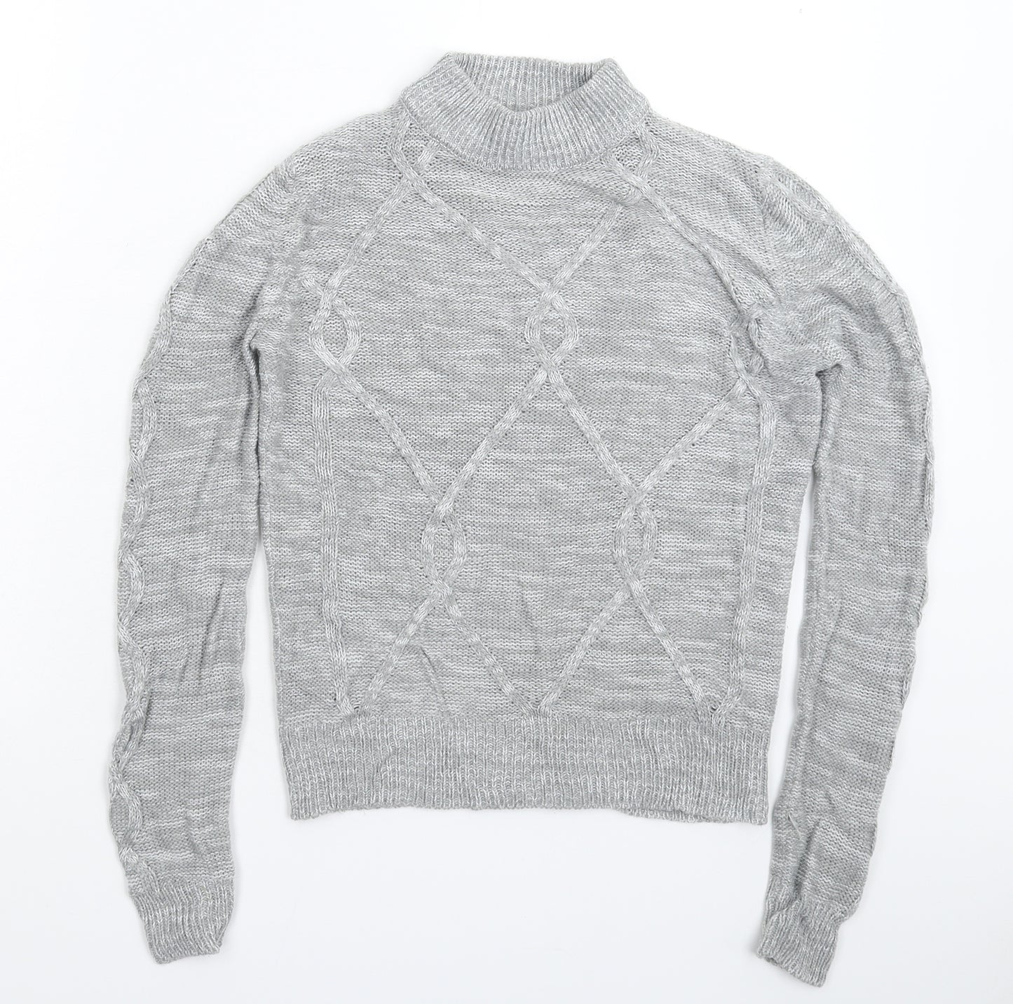 Papaya Womens Grey  Knit Pullover Jumper Size S
