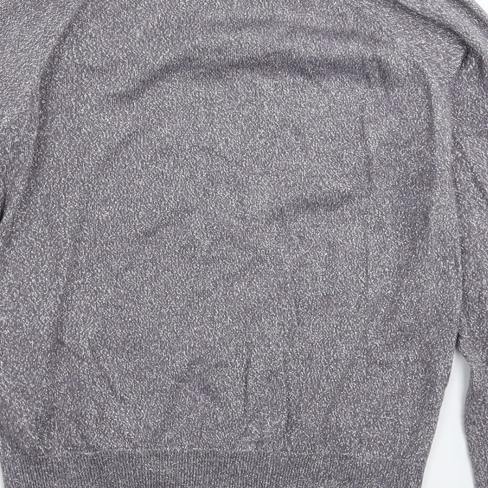 F&F Womens Silver  Knit Pullover Jumper Size 10