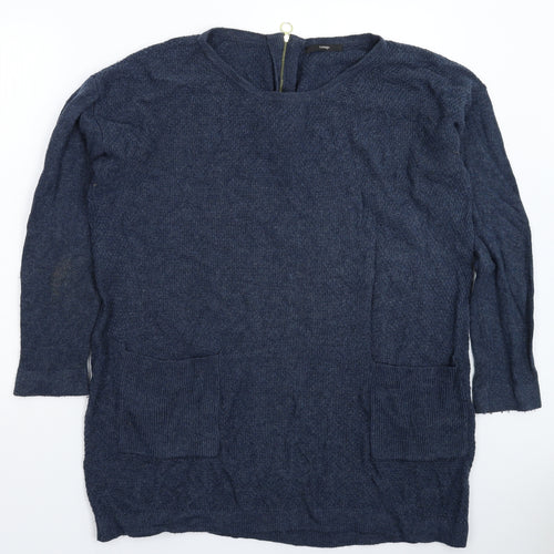 George Womens Blue  Knit Pullover Jumper Size 18