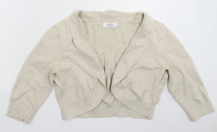 Wallis Womens Grey  Knit Cardigan Jumper Size M