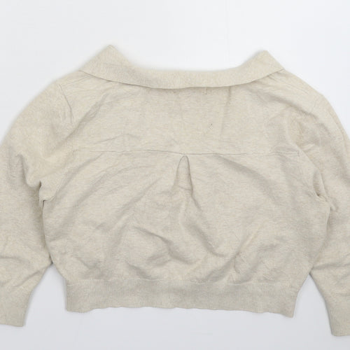 Wallis Womens Grey  Knit Cardigan Jumper Size M