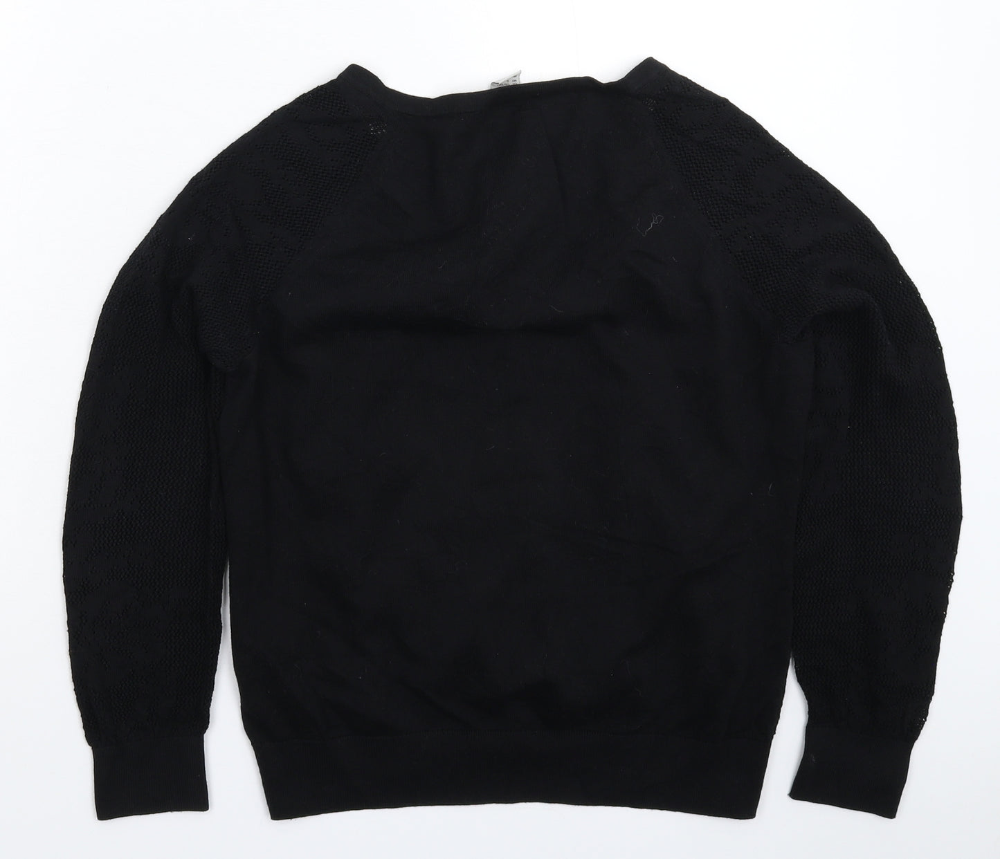 H&M Womens Black  Knit Cardigan Jumper Size M