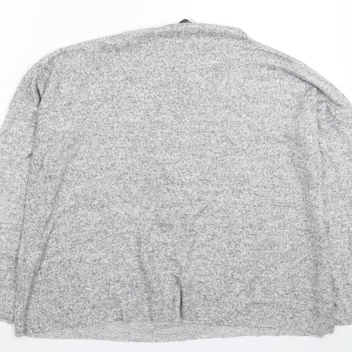 Zara Womens Grey  Knit Pullover Jumper Size M