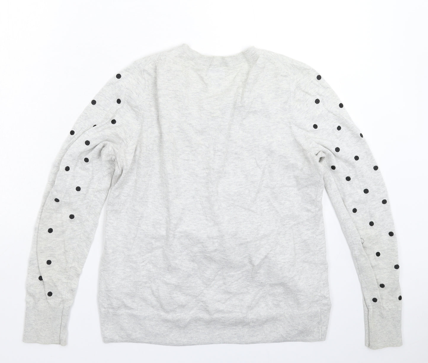 Old Navy Womens Grey Polka Dot Knit Cardigan Jumper Size M