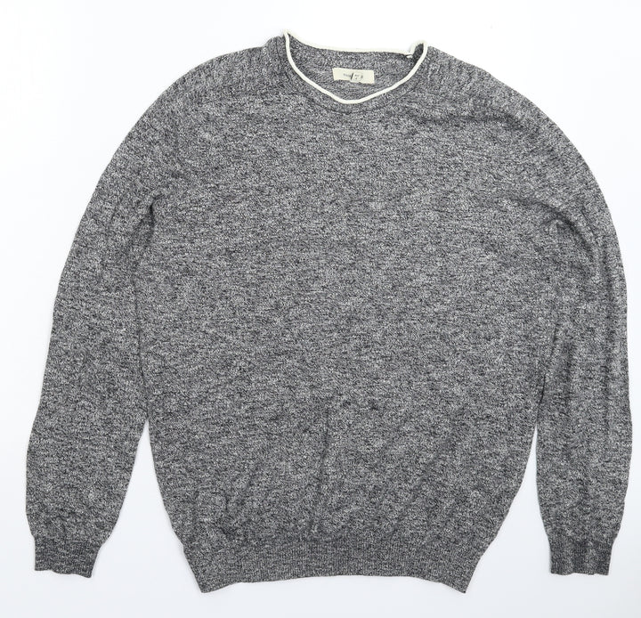 River Island Mens Grey  Knit Pullover Jumper Size L
