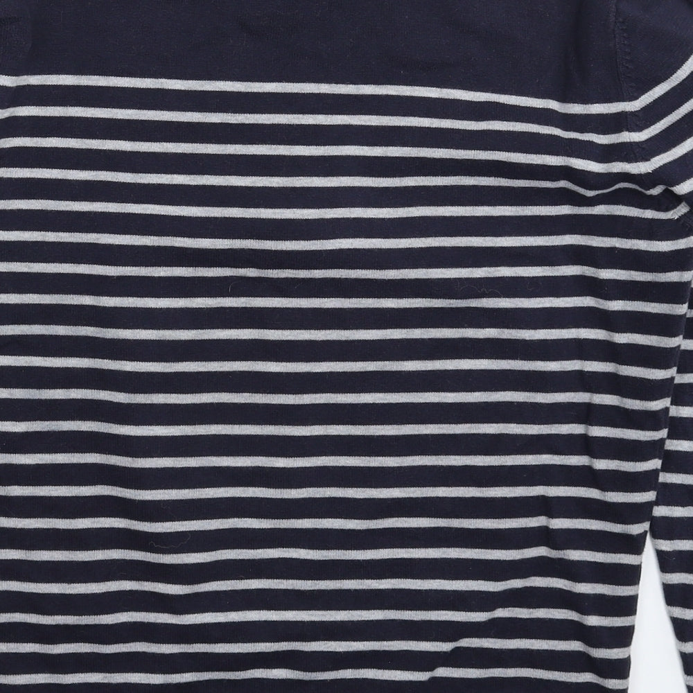 NEXT Mens Blue Striped Knit Pullover Jumper Size M