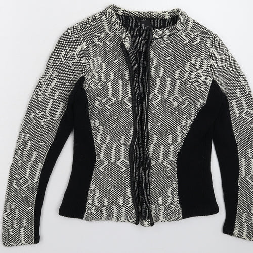 H&M Womens Multicoloured Geometric  Jacket Blazer Size S