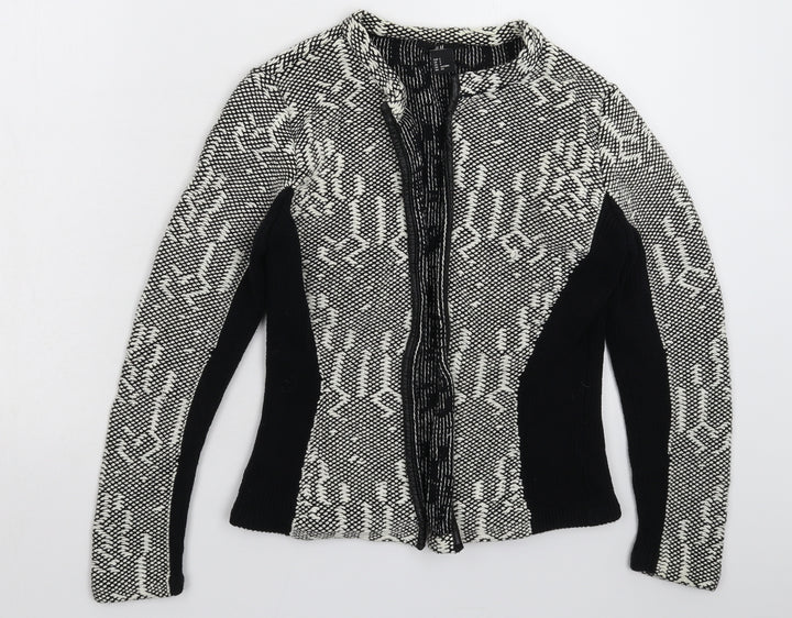 H&M Womens Multicoloured Geometric Jacket Blazer Size S