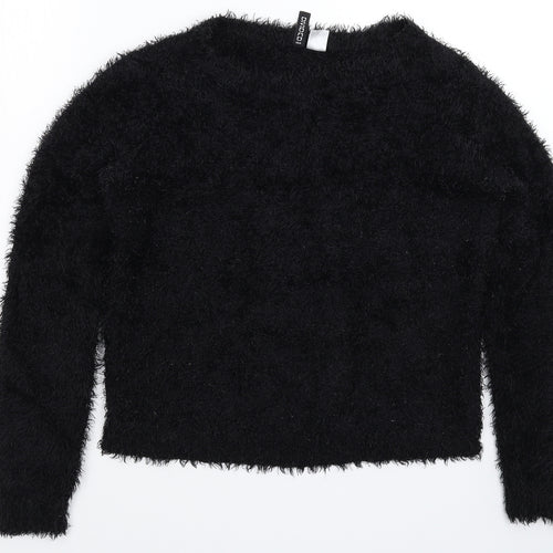 Divided Womens Black  Knit Pullover Jumper Size S