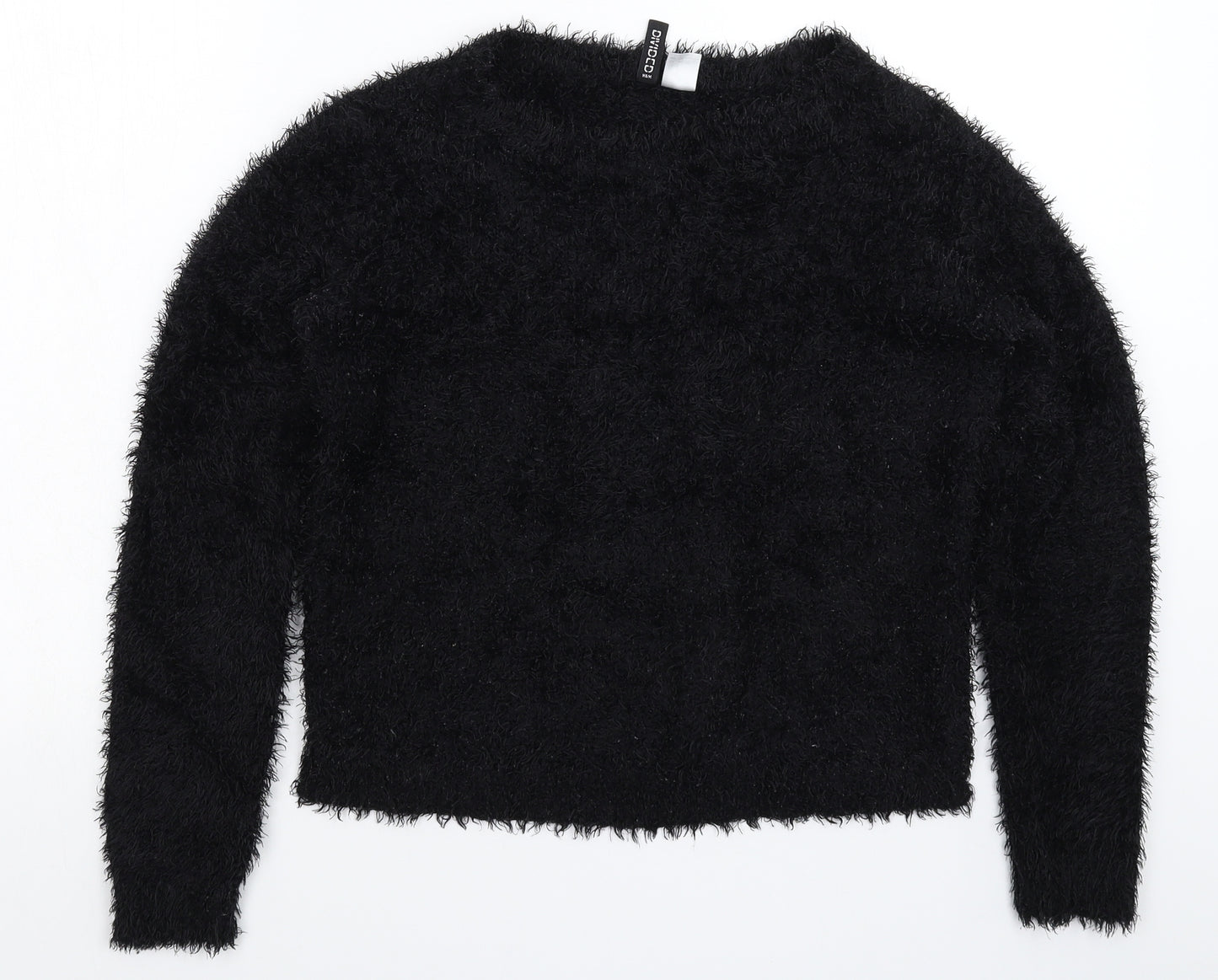 Divided Womens Black  Knit Pullover Jumper Size S