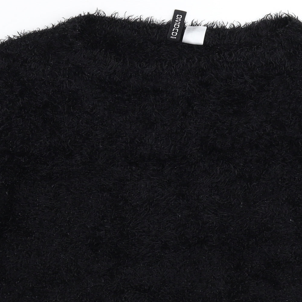 Divided Womens Black  Knit Pullover Jumper Size S