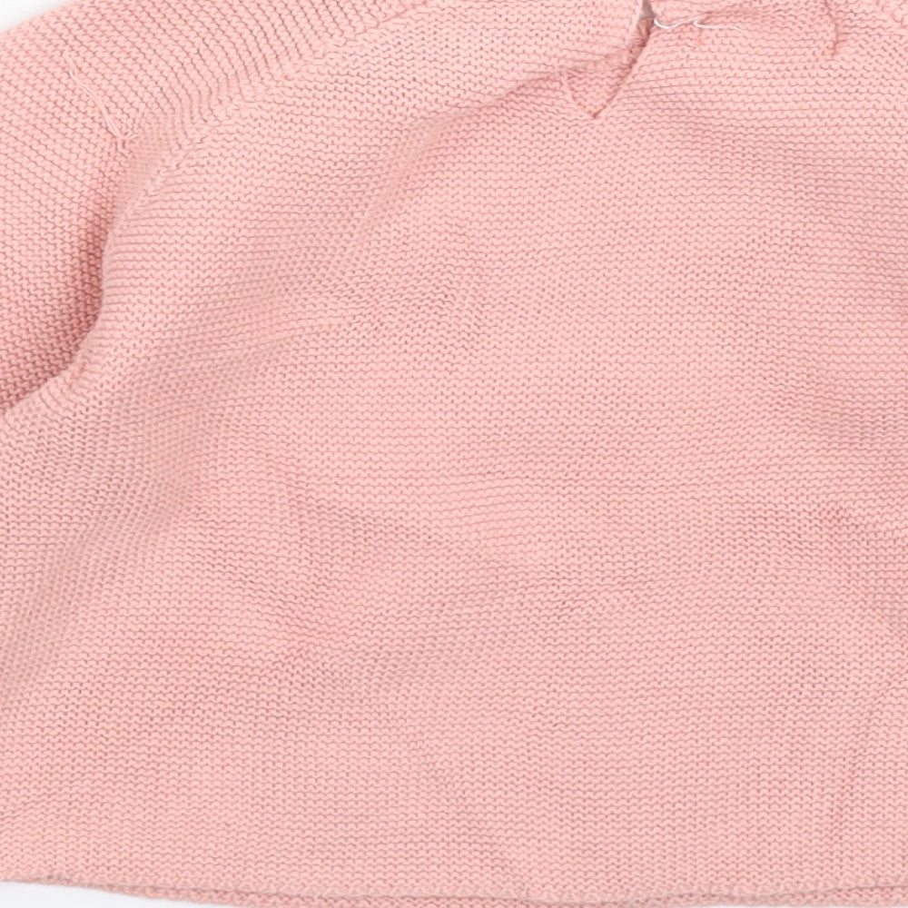 Zara Girls Pink  Knit Pullover Jumper Size 2-3 Years
