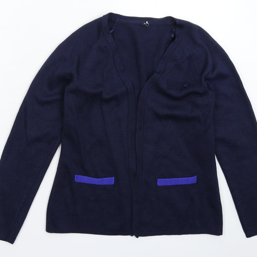 Preworn Womens Blue  Knit Cardigan Jumper Size 6