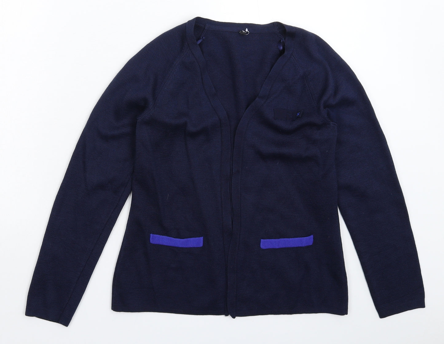 Preworn Womens Blue  Knit Cardigan Jumper Size 6