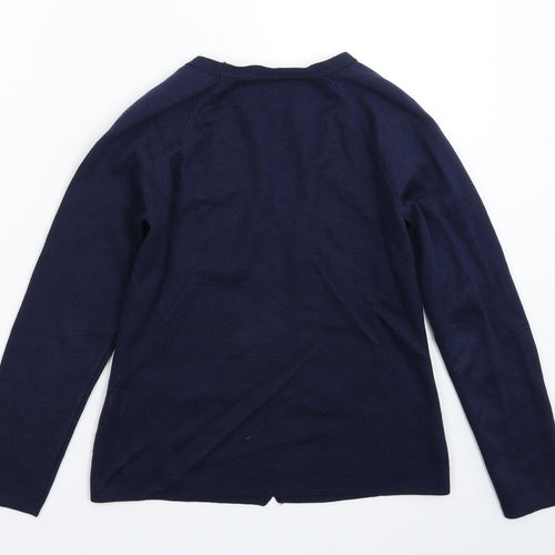 Preworn Womens Blue  Knit Cardigan Jumper Size 6