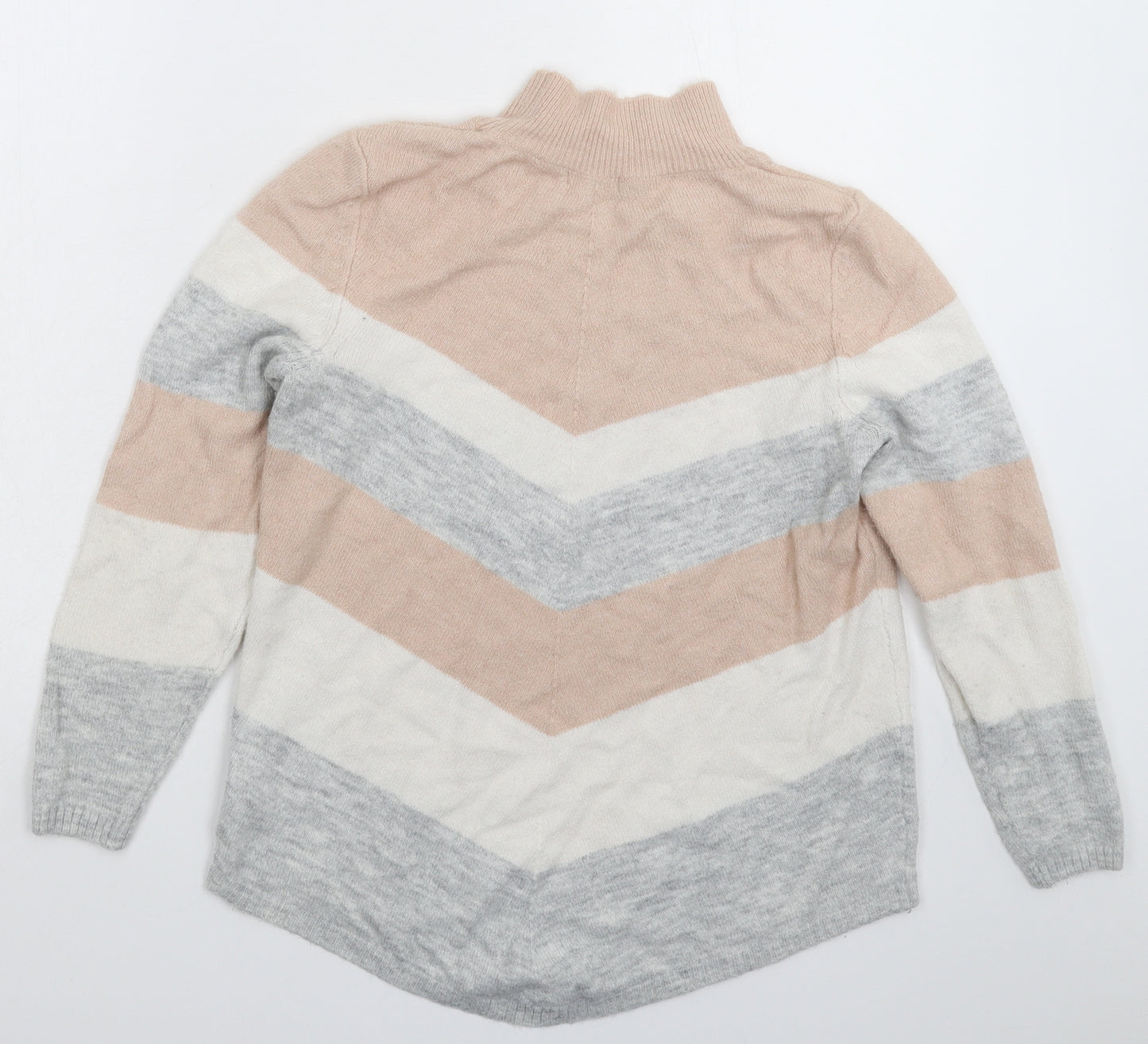 M&Co Womens Multicoloured Striped Knit Pullover Jumper Size 10