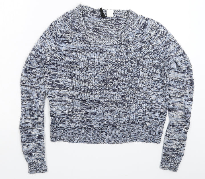 Divided Womens Blue Knit Pullover Jumper Size S