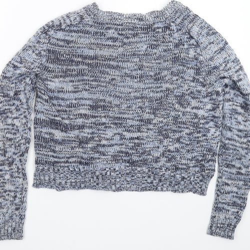 Divided Womens Blue  Knit Pullover Jumper Size S