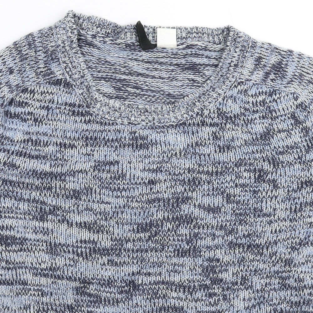 Divided Womens Blue  Knit Pullover Jumper Size S