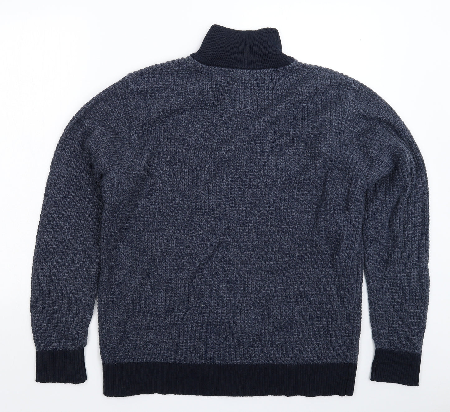 Boston Crew Mens Blue  Knit Pullover Jumper Size L